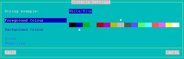 Installing under UNIX/LINUX To set a coloring attribute, select and press <CR>.