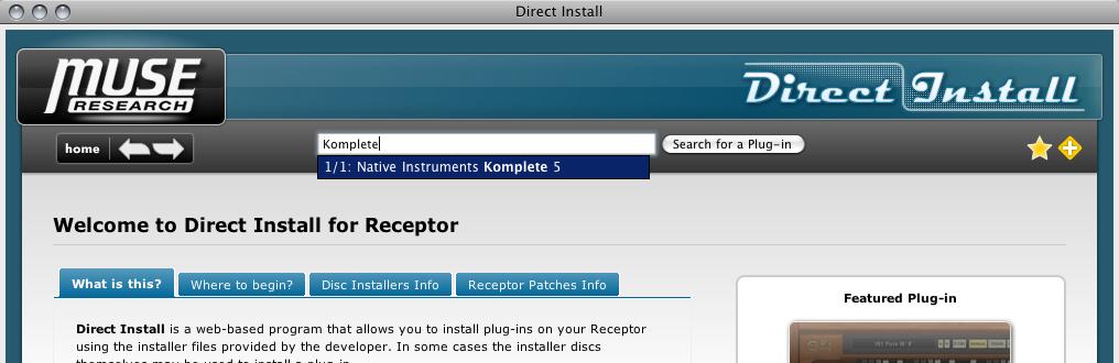 installer. This is called Installer Data and it s contained in the Receptor Plug-in Compatibility Database.