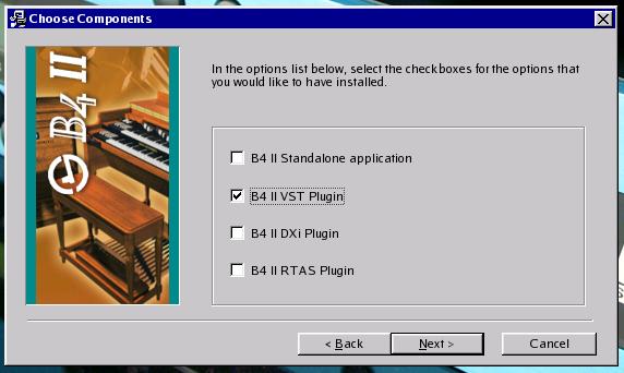 10 You want to install only VST Plugin, so uncheck all options