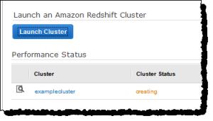 Step 3: Authorize Access 10. When the message appears indicating that the cluster is being created, click Close, and then wait until the cluster status changes from creating to available.