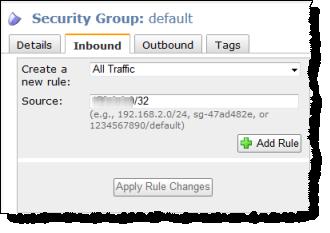 In the navigation pane of the VPC console, click Security Groups. 6. Select the content pane, select the check box for the security group for the VPC whose ID you noted in the preceding step. 7.