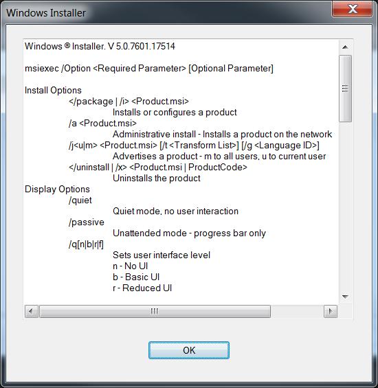 Windows Installer The Windows Installer screen may display during the installation process. Fig 30. Windows Installer Screen Click OK.