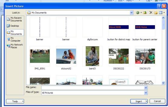 Using Picture Styles/Tools 1. Click on the image in your document. If the Picture tools ribbon is not showing, click on the Picture Tools icon located on the Title bar. 2.
