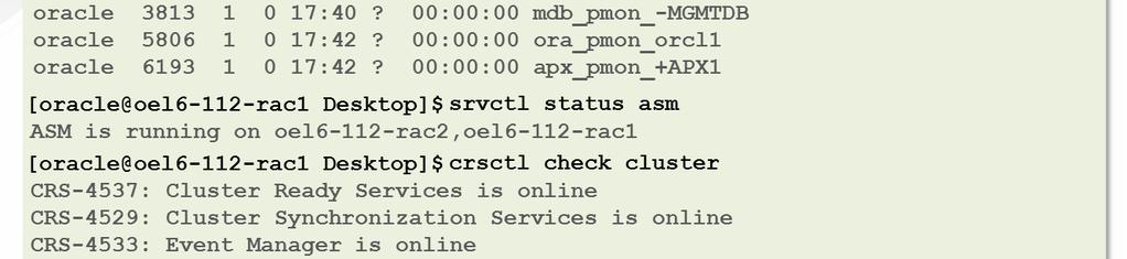 Oracle Database 12cR1 with FLEX ASM [oracle@oel6-112-rac1 Desktop]$ asmcmd ASMCMD>