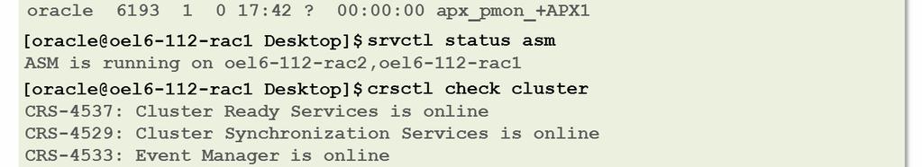 Oracle Database 12cR1 with FLEX ASM [oracle@oel6-112-rac1 Desktop]$ asmcmd ASMCMD> showclustermode ASM cluster : Flex