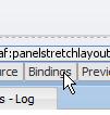 In the page's ADF binding editor, press the green plus icon in the "Executables" section