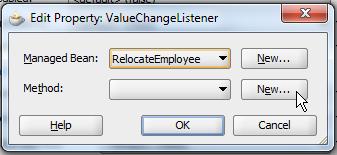 Using this dialog, you can create a new managed bean or select an