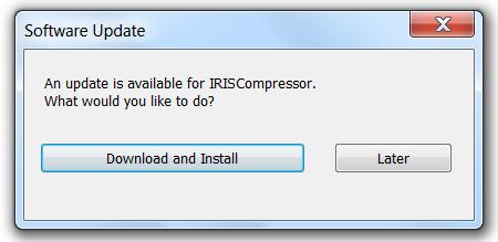 Installation and Setup REGISTRATION When you launch IRISCompressor for the first