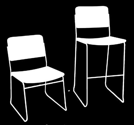 Bar stool, black B. A.