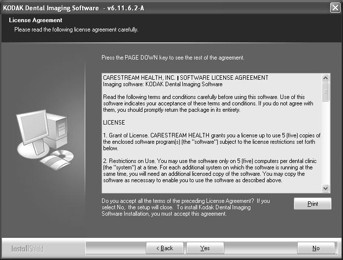 The License Agreement window is displayed.