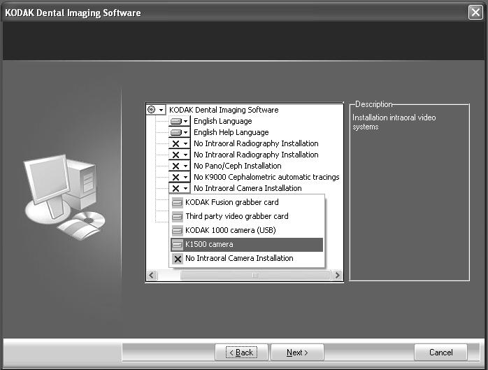 The KODAK Dental Imaging Software window is displayed.