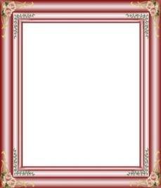 The original image (1) is an elaborate frame that can easily be cut into portions and adapted to any size: the ornamental parts in the corners are a fixed size and the shading can be repeated as a