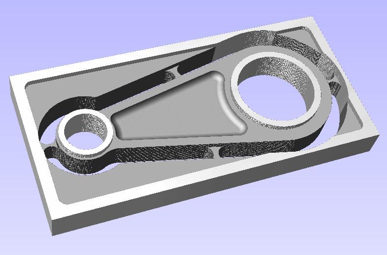 38. Click the Preview Toolpath button and an animated representation of the Tool cutting into the material will be shown in the 3D window. 39.