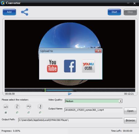 Click and move the mouse, and you can enjoy the video with full angle 360 degrees. 6.