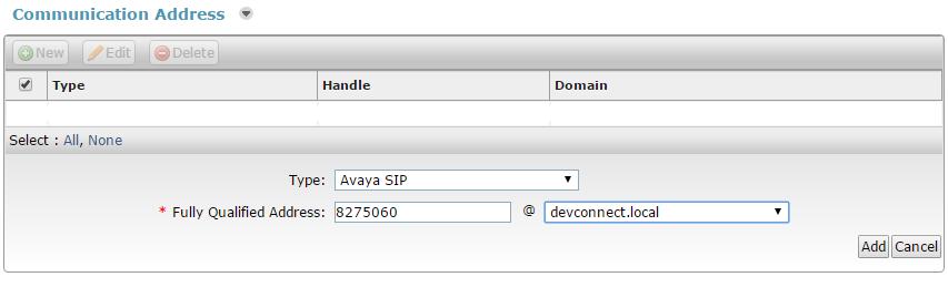 Select Avaya SIP from the drop down list.