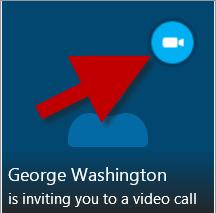 1 Answering a Video Call When you are invited to a video chat or conference, you will need to