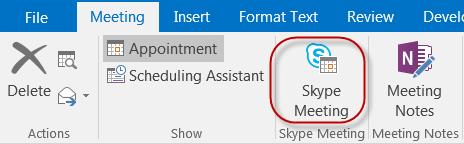 Notice that the Location and Join Skype Meeting link are added automatically. 5.