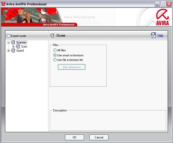 AntiVir Professional overview 5.1.2 Configuration In Avira AntiVir Professional Configuration, you can implement settings for AntiVir Professional.
