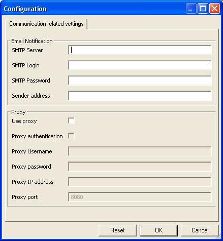 HTTP address and communication port on which the Update service is installed. SSL-authentication for computer login.