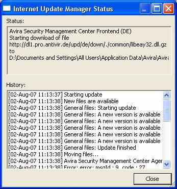 Updating Avira Products To update all Avira products mirrored by the IUM: Right-click on Internet Update Manager or on a certain product and select Update now.