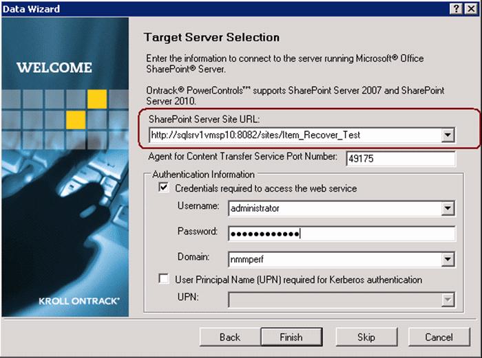 The Target Server Selection page appears, as shown in Figure 3 on page 34. Figure 3 Target Server Selection window 5.