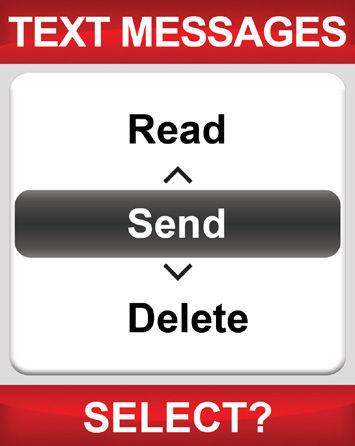 Section 8 5. To create your own message use the Up/Down button and scroll to Customize. Press the button and use the keypad to type your Text Message.
