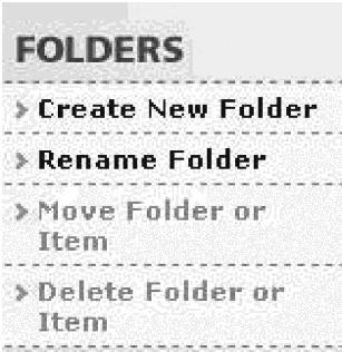 Renaming Folders Folders can be easily renamed from the Folders page. 1. Click on the folder to be renamed.