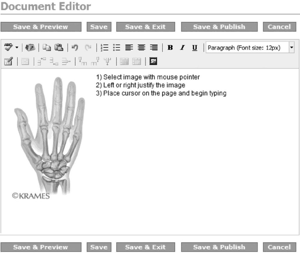 FIGURE 53: MESSAGE Add Text Next to an Image To type text next to an image, perform these steps: 1. Insert an image into a document. 2. Click on the image with the mouse pointer.