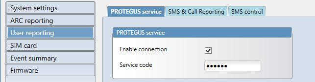 Backup SMS reporting number when GPRS mode is set in the first and the first s backup channel, only then this option becomes enabled.