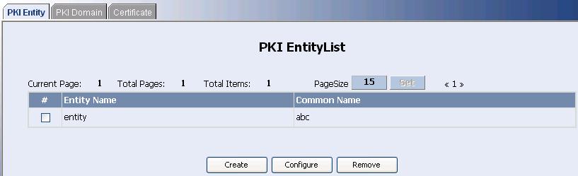 Web-Based Configuration Manual VPN Configuration Chapter 4 4.2 PKI Configuration Tasks Select VPN > PKI from the navigation tree to enter the PKI configuration page, as shown in Figure 4-2.
