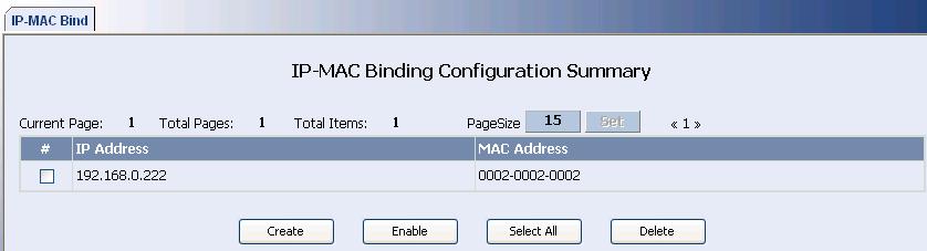 Web-Based Configuration Manual Firewall Configuration Chapter 8 IP-MAC Address Binding Configuration Chapter 8 IP-MAC Address Binding Configuration 8.