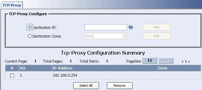 Web-Based Configuration Manual Firewall Configuration Chapter 11 TCP Proxy Configuration Chapter 11 TCP Proxy Configuration 11.
