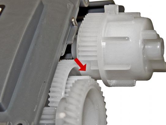 Note that the gear teeth are not