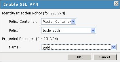 Click Apply Changes in the pop-up, then click Close. The default SSL VPN policy injects both the username and password in the authentication header.