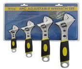 A-06-22 0027-0 4 pc Adjustable Wrench Set: 6, 8, 10, 12