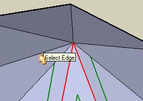 Double-click in the model Double-click is a short cut to select all connected edges to the element click (vertex, edge or face).
