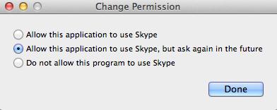 Select Jabra Skype Integration, and then click Change to change the permission status. 3.