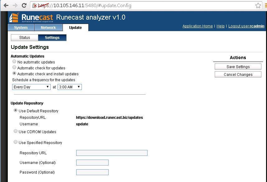 3 Updating Runecast Analyzer Runecast Analyzer updates may include KB/Best Practice/Security hardening updates, application component updates or appliance OS updates.