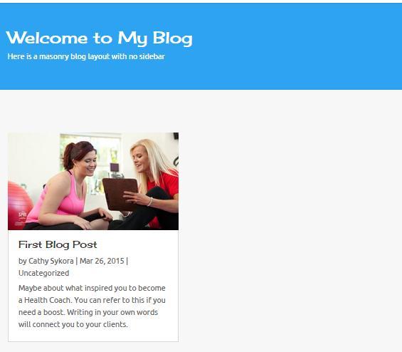 Make sure to include a photo of yourself, it helps create a connection between you and your clients. BLOG PAGE Let s set up your Blog Page.
