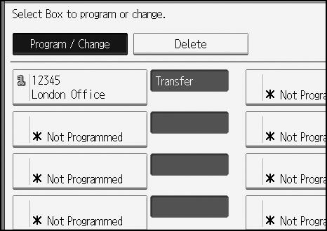 Box Settings Note After documents are transferred, Transfer Result Reports are not sent back to the sender. Specify the Internet fax destination and IP-Fax destination as a reception station.
