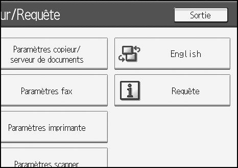 8. Other User Tools Initial settings allow you switch the language as well as checking the number of printed papers by displaying the counter.