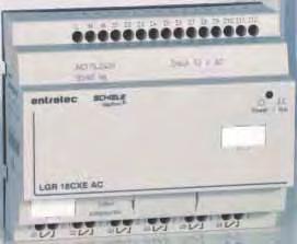 LGR 18C AC, LGR 18CE AC, LGR 18CXE AC with relay outputs 12 inputs 6 relay outputs Display and keyboard (LGR 18C AC, LGR 18CE AC) Compact unit without display (LGR 18CXE AC) Real-time clock 115/230 V