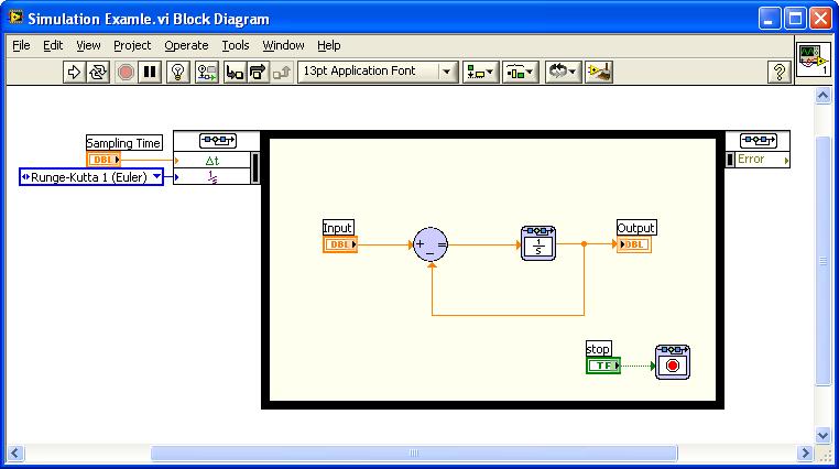 Example: Simulation Below we see an example of a simulation model using the Control and