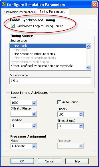 Enable Synchronized Timing - Specifies that you want to synchronize the timing of the
