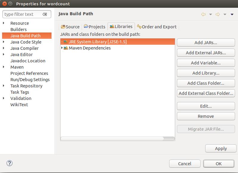 Build Path Remove the default JRE System Library by right clicking on project, select Build