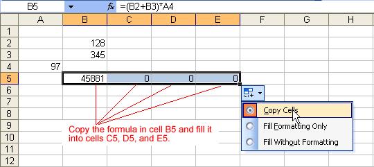 MOUNT MERU UNIVERSITY Select the Copy Cells option in the fill formula drop-down menu.