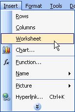 Choose Insert Worksheet from the menu bar. MOUNT MERU UNIVERSITY A new worksheet tab is added to the bottom of the screen.