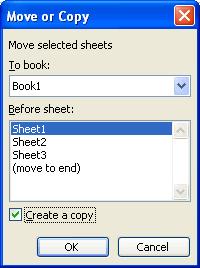 MOUNT MERU UNIVERSITY In the Move or Copy dialog box, use the drop down boxes to select the name of the workbook you will copy the sheet to (the current workbook is the default).
