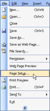 Choose File Page Setup from the menu bar. MOUNT MERU UNIVERSITY Select the Margins tab.