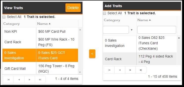 Creating & Managing Stores Trait & Edit 1. Trait To Trait a store means to add traits, which are also called displays. Traits may be added when originally creating a store or anytime thereafter.